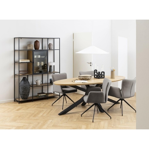 Krzesło Laura z podłokietnikami szary jasny - ACTONA